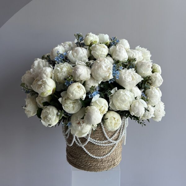 Basket of 101 Peonies
